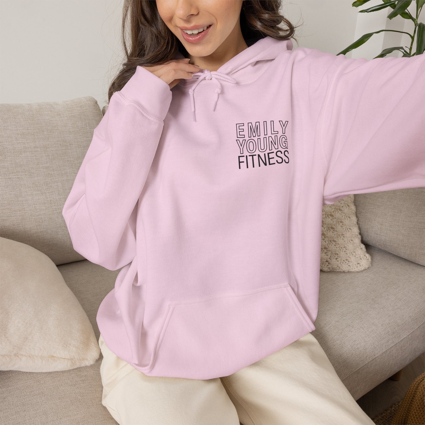 Emily Young Fitness — Women's Strength Line Drawing Graphic Hoodie