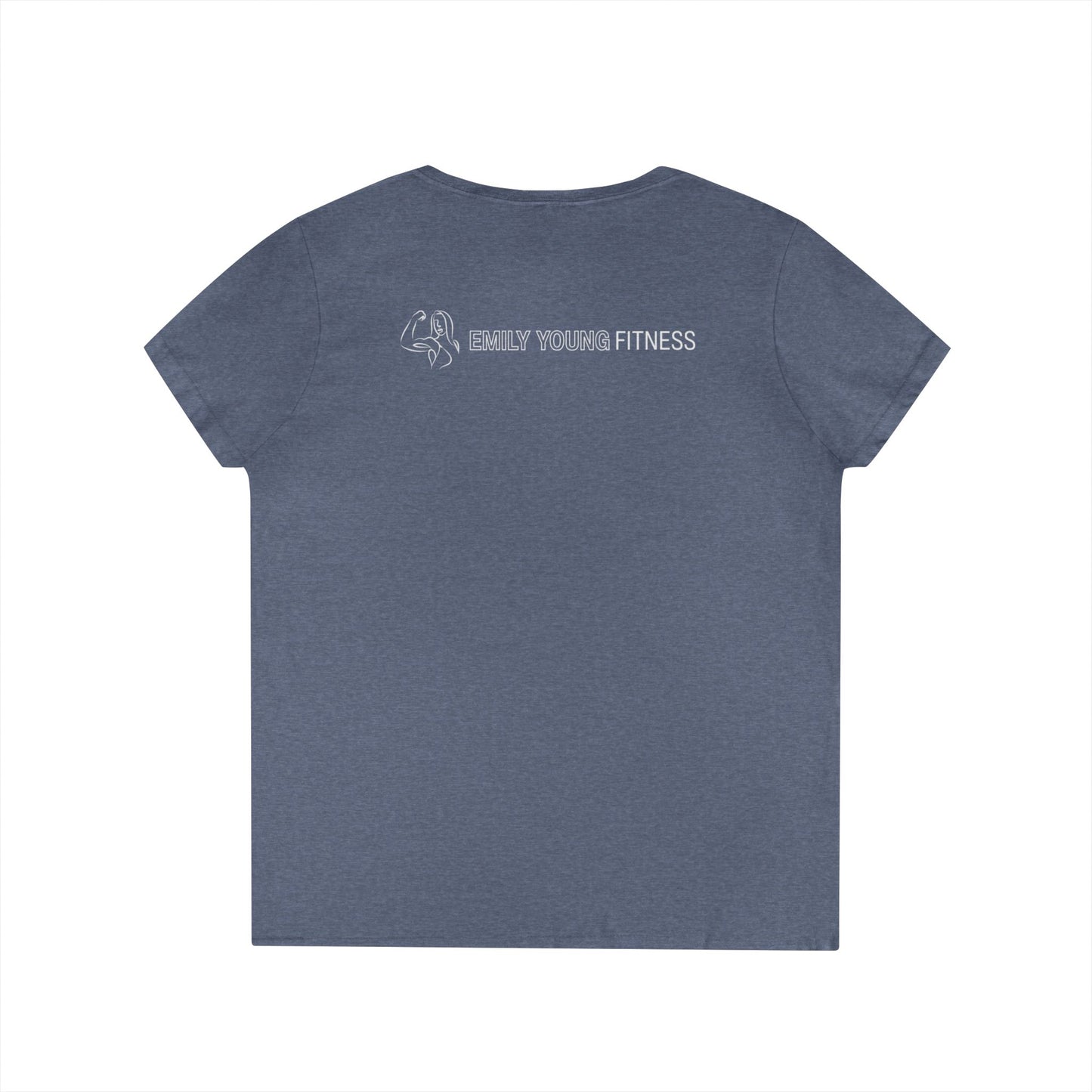 Emily Young Fitness - "PowHERful V‑Neck Tee — Women’s Empowerment Fitness Shirt
