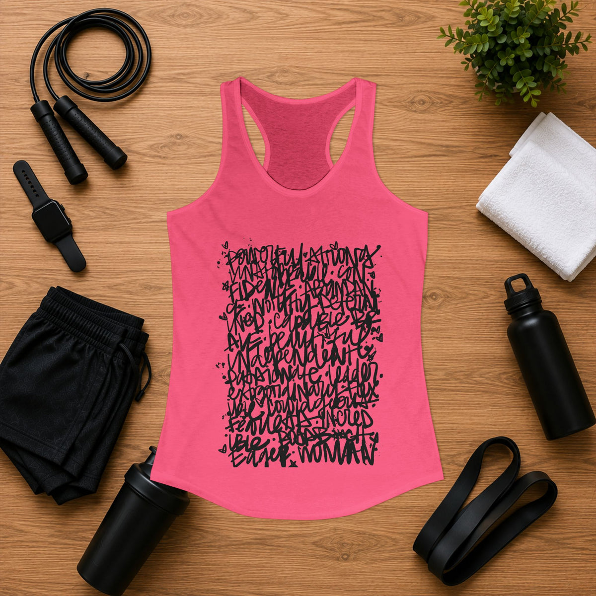 Emily Young Fitness - Racerback Graffiti Inspo Tank Top
