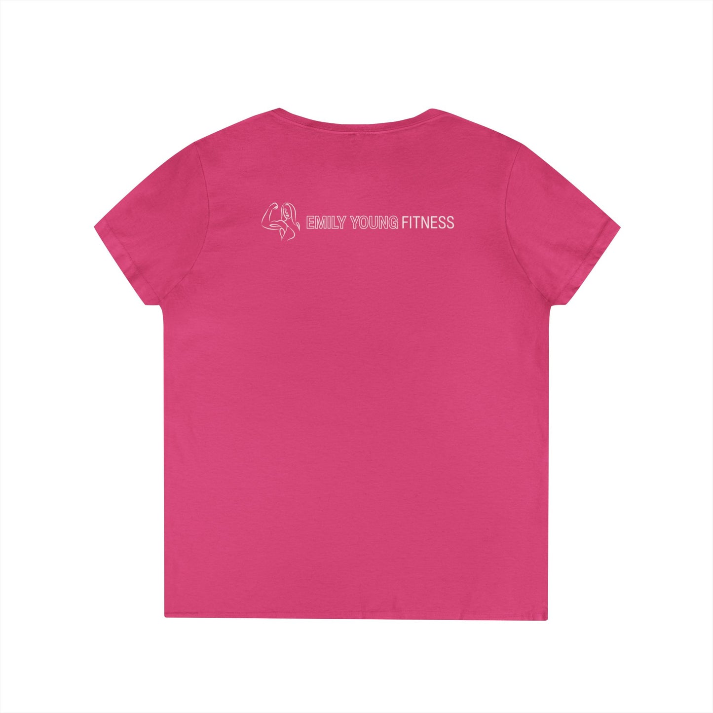 Emily Young Fitness - "PowHERful V‑Neck Tee — Women’s Empowerment Fitness Shirt