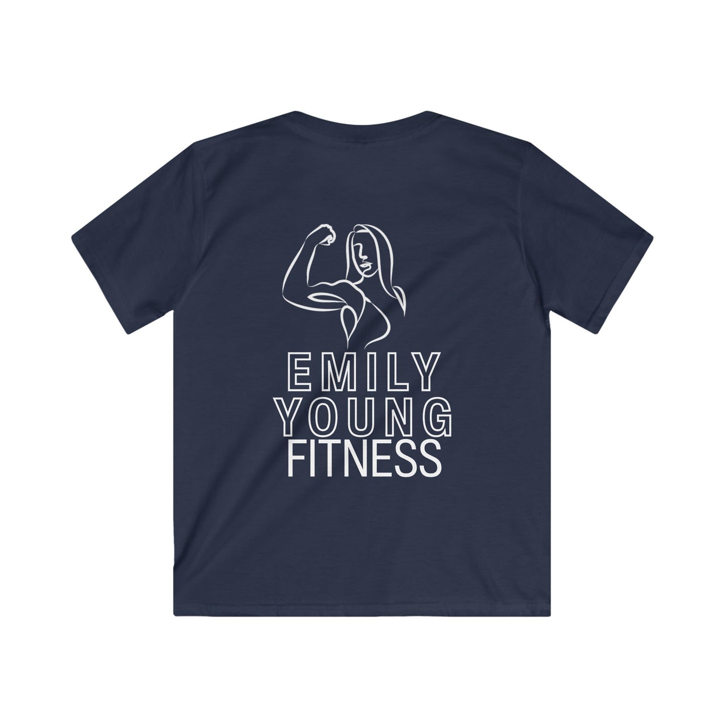Emily Young Fitness Kids Tee — "PowHerFul" Motivational Youth Fitness Shirt