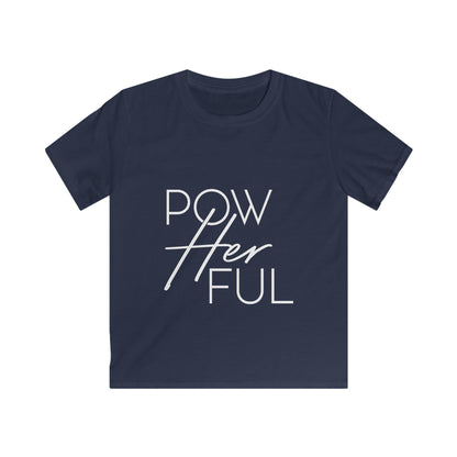 Emily Young Fitness Kids Tee — "PowHerFul" Motivational Youth Fitness Shirt