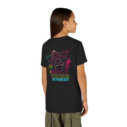 Emily Young Fitness - Youth Tee — 'Girls of Steel' Neon Fitness Shirt