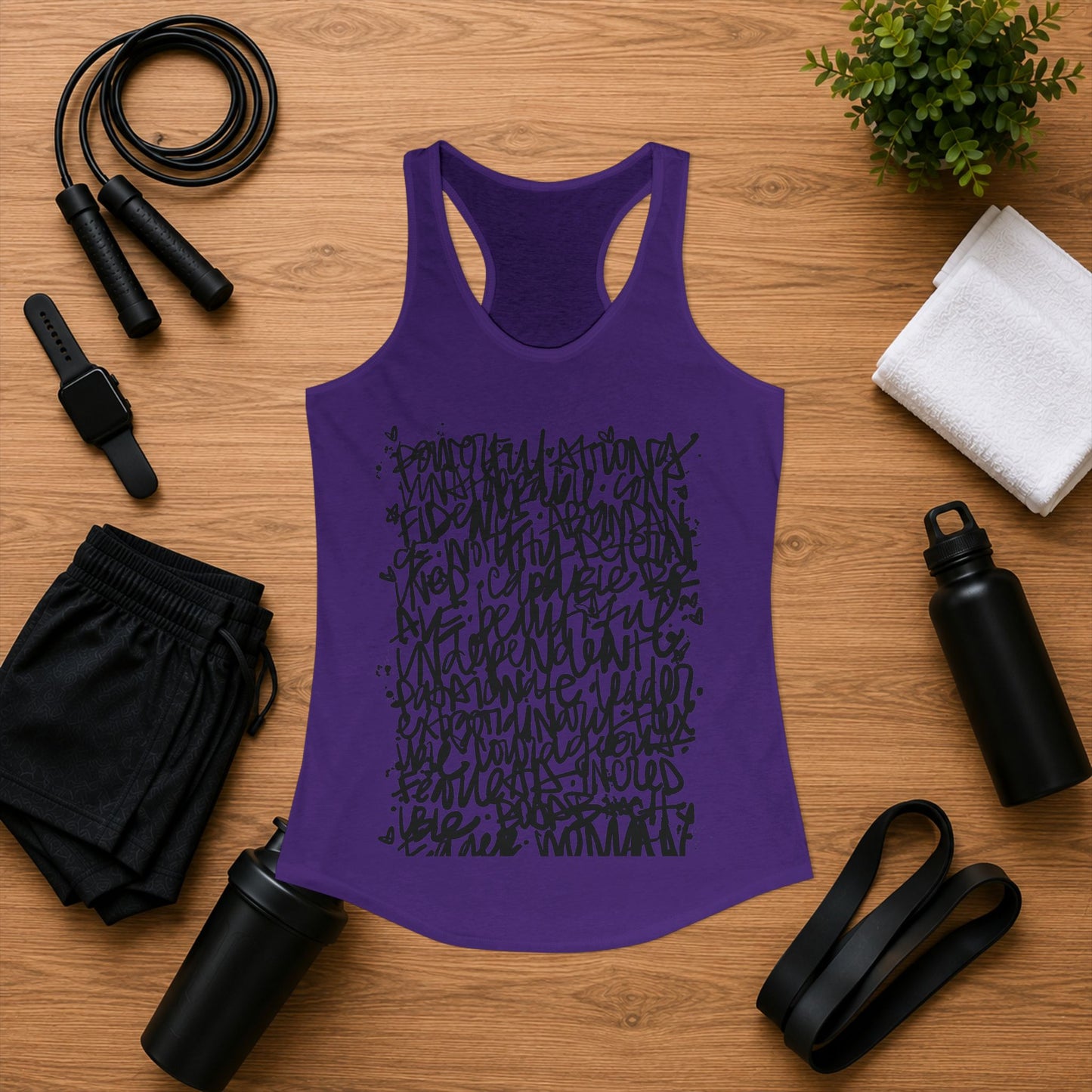 Emily Young Fitness - Racerback Graffiti Inspo Tank Top