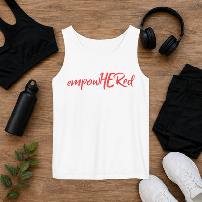 Emily Young Fitness - EmpowHERed Tank Top — Women’s Empowerment Muscle Line Art Tank