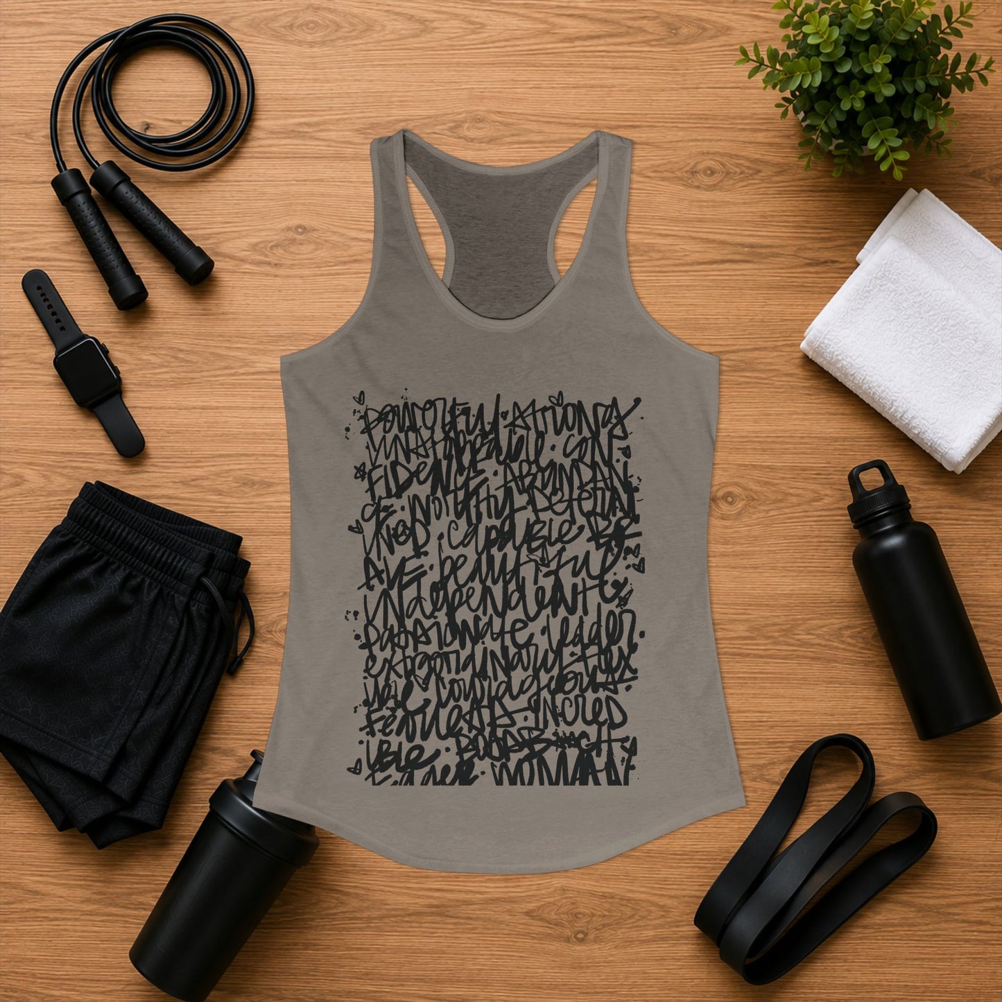 Emily Young Fitness - Racerback Graffiti Inspo Tank Top