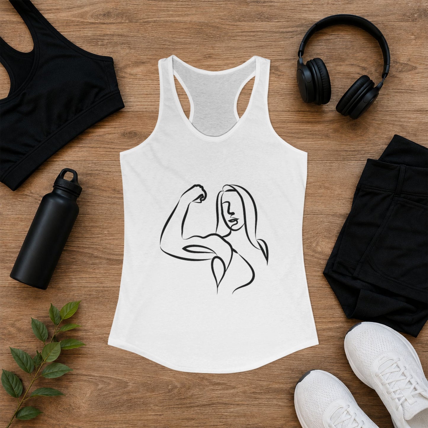 Emily Young Fitness - Line Drawing Women's Ideal Racerback Tank