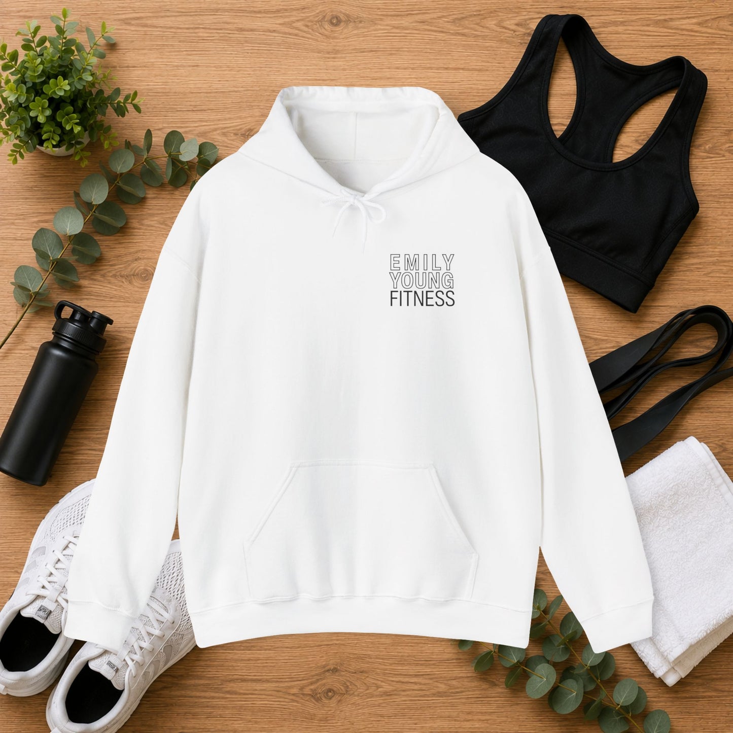Emily Young Fitness — Women's Strength Line Drawing Graphic Hoodie