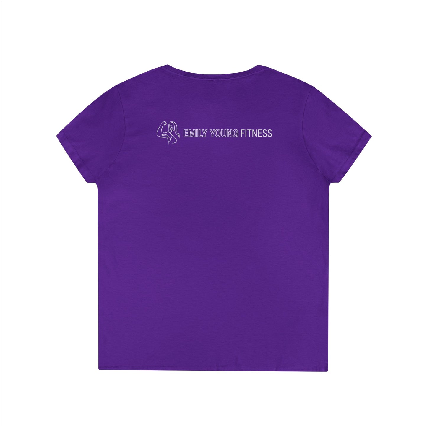 Emily Young Fitness - "PowHERful V‑Neck Tee — Women’s Empowerment Fitness Shirt