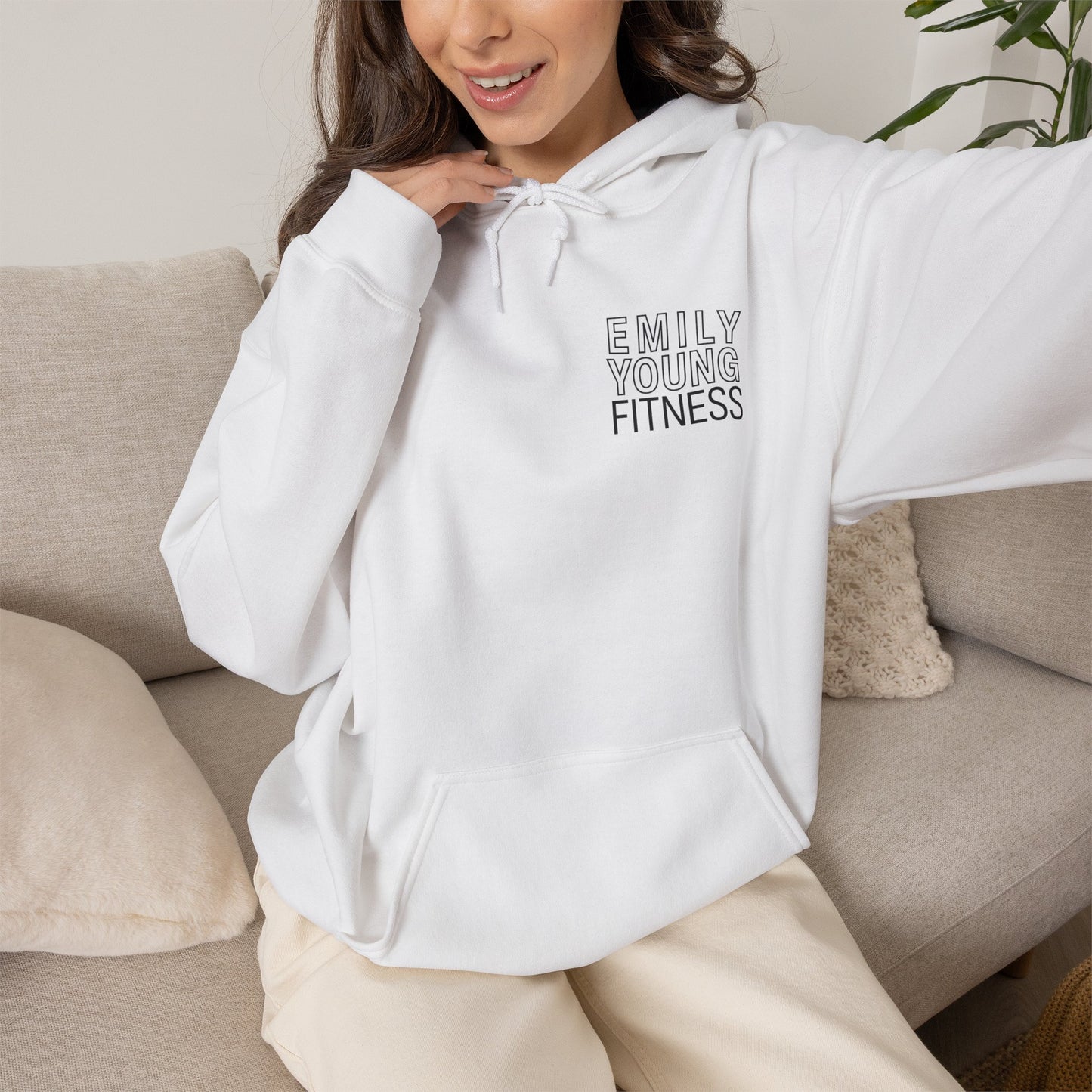 Emily Young Fitness — Women's Strength Line Drawing Graphic Hoodie