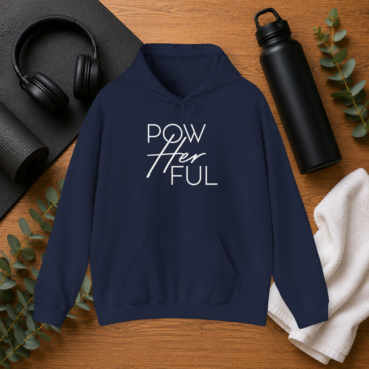 Copy of Emily Young Fitness PowHerFul Hoodie — Motivational Trainer Hoodie for Women