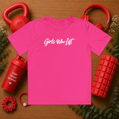 Emily Young Fitness - Girls Who Lift Youth Tee