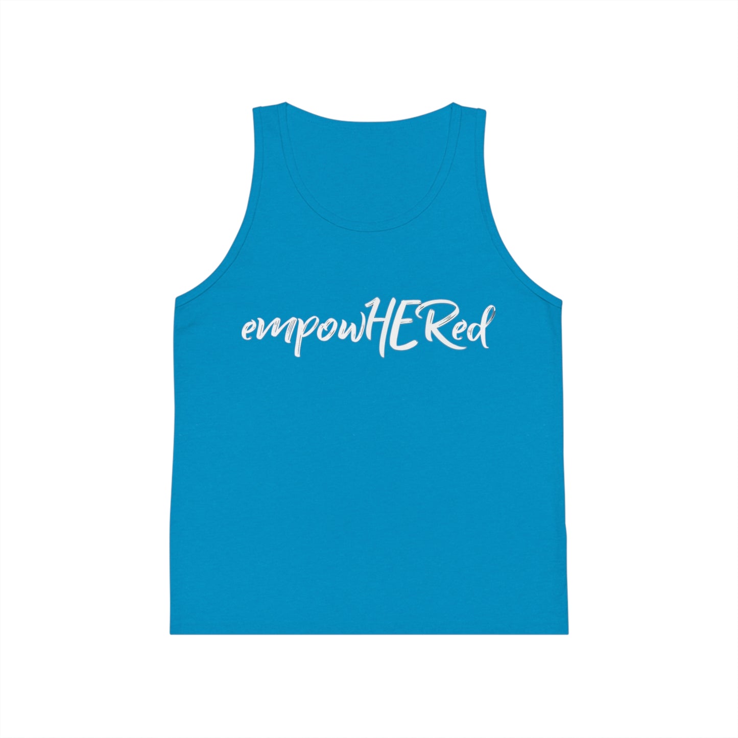 Emily Young Fitness Kid's Tank — "empowHERed" Motivational Girls' Jersey Tank
