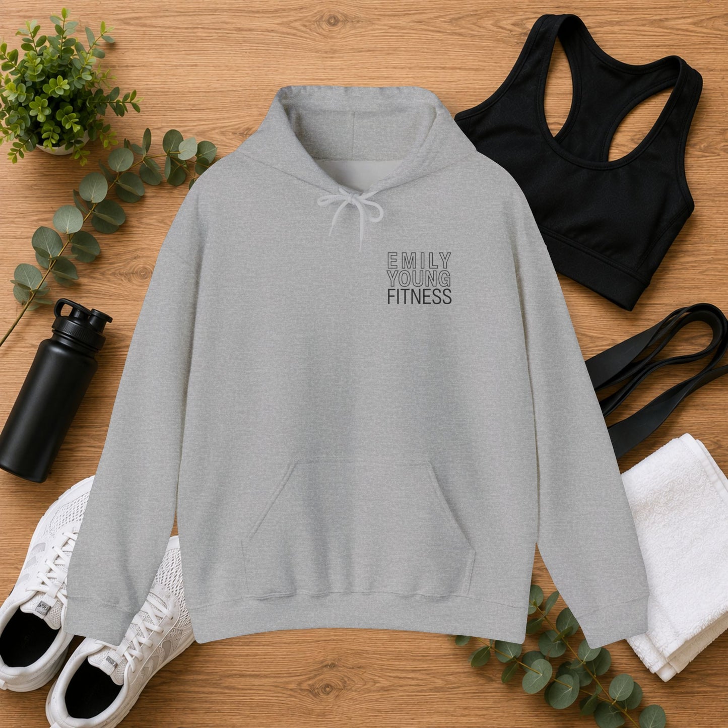Emily Young Fitness — Women's Strength Line Drawing Graphic Hoodie