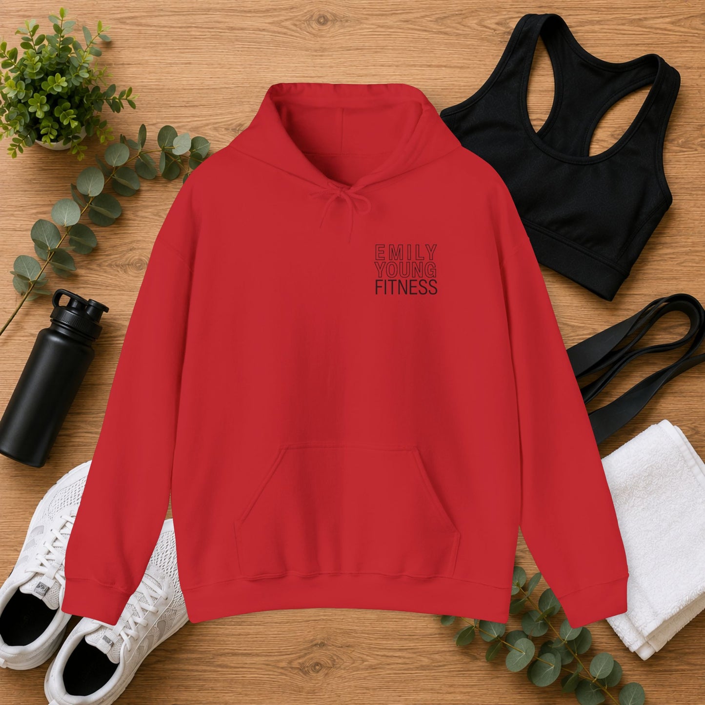 Emily Young Fitness — Women's Strength Line Drawing Graphic Hoodie