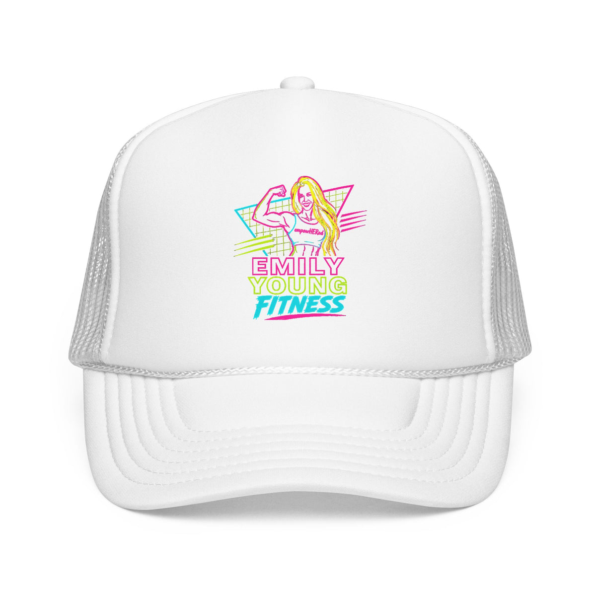 Emily Young Fitness - Retro Neon Fitness Trucker Mesh Hat