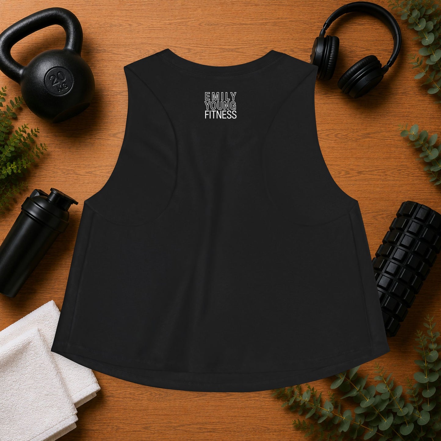 Emily Young Fitness — empowHERed Women's Crop Top (Athletic Raw-Edge Workout Tank)