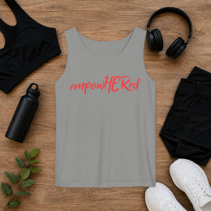 Emily Young Fitness - EmpowHERed Tank Top — Women’s Empowerment Muscle Line Art Tank