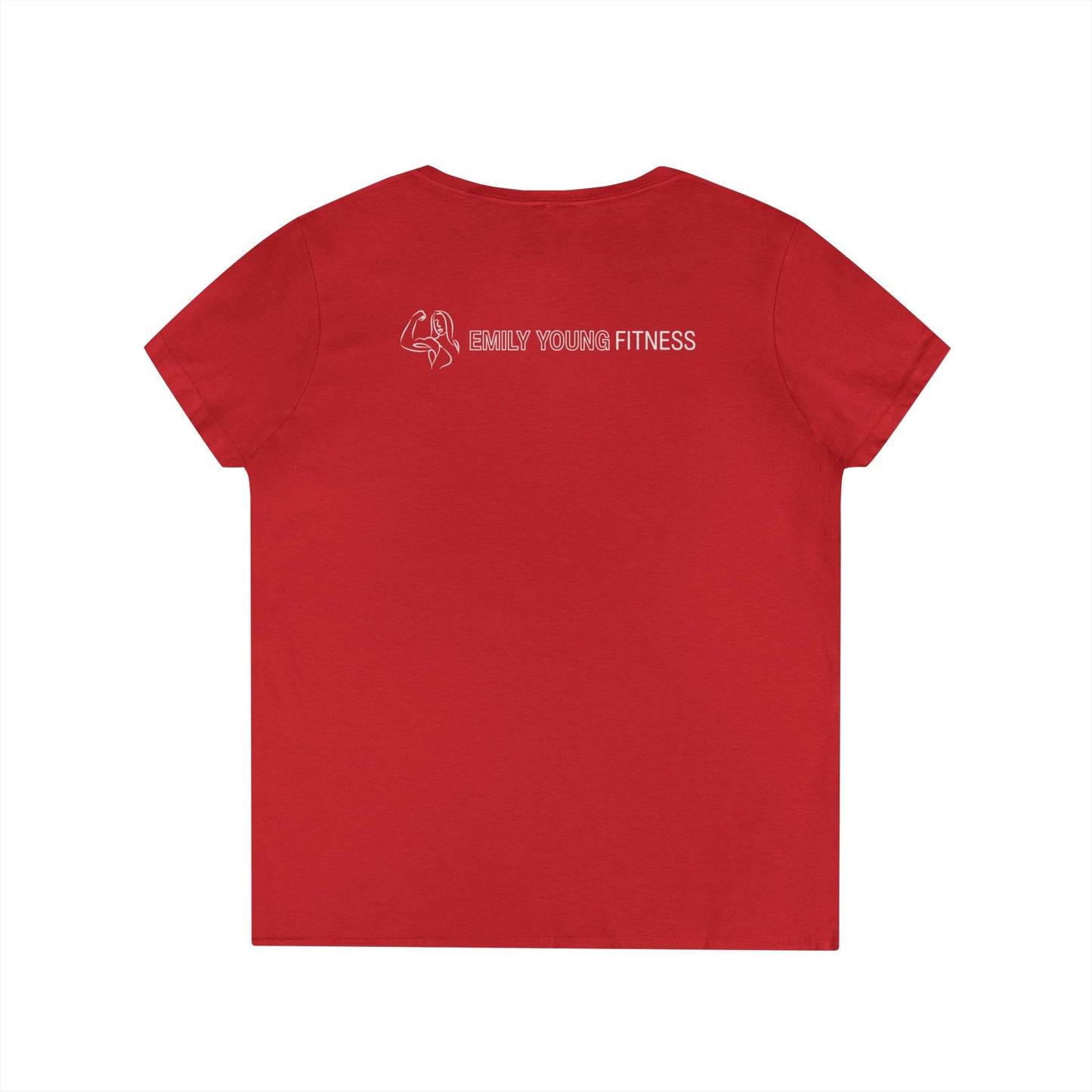 Emily Young Fitness - "PowHERful V‑Neck Tee — Women’s Empowerment Fitness Shirt
