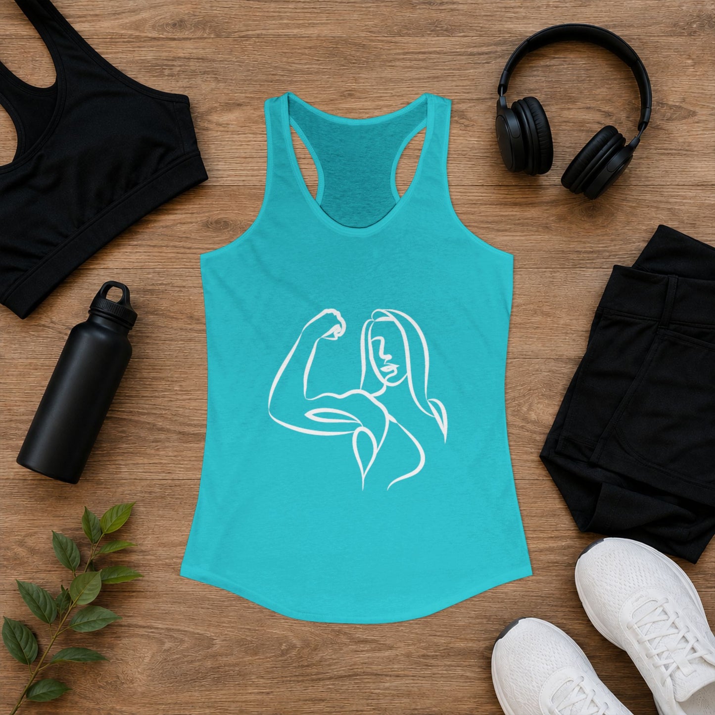 Emily Young Fitness - Line Drawing Women's Ideal Racerback Tank
