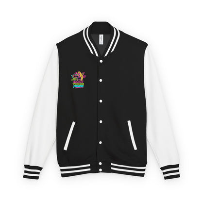 Emily Young Fitness - Letterman Jacket — "Babes of Steel" Retro Neon Varsity Jacket