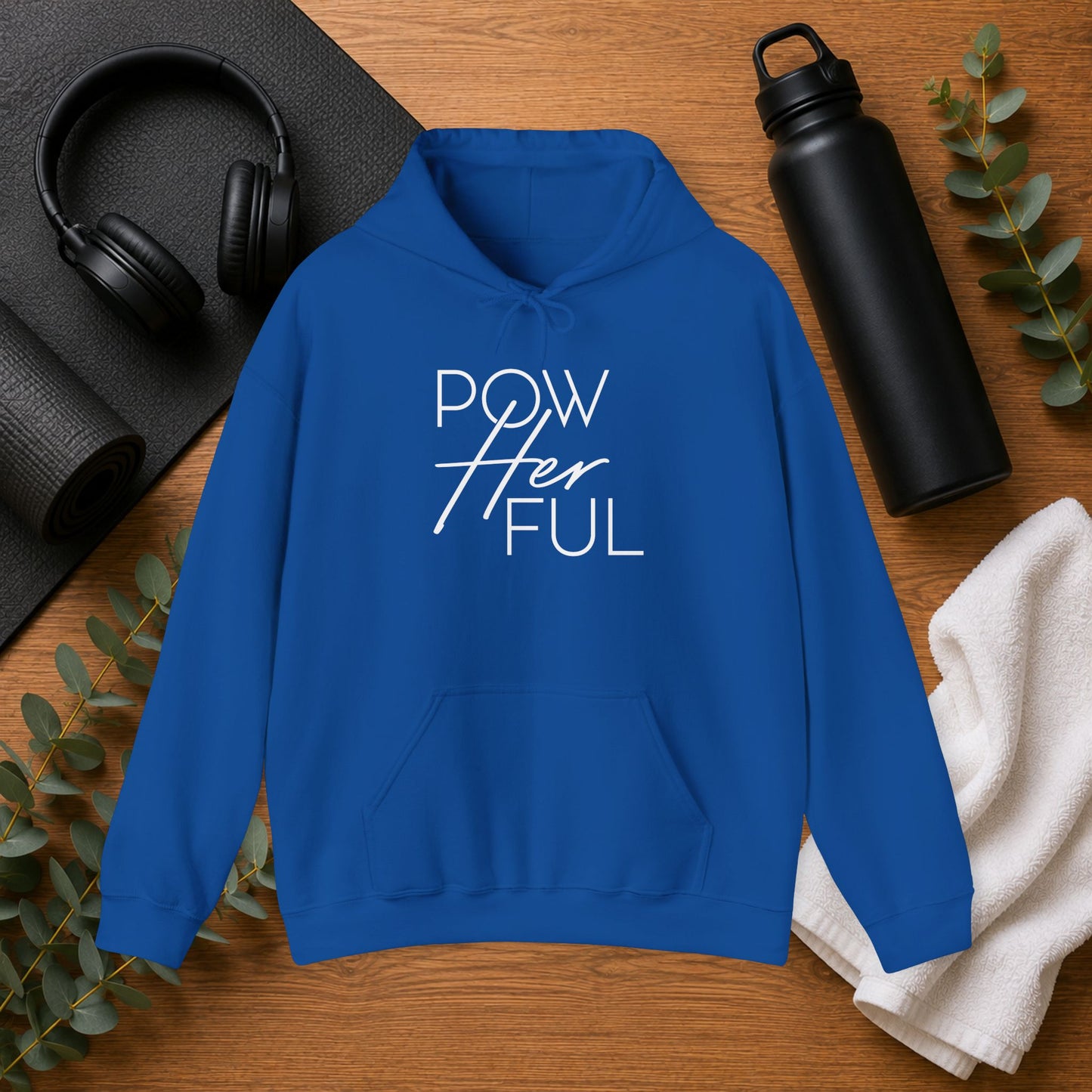 Emily Young Fitness PowHerFul Hoodie — Motivational Trainer Hoodie for Women