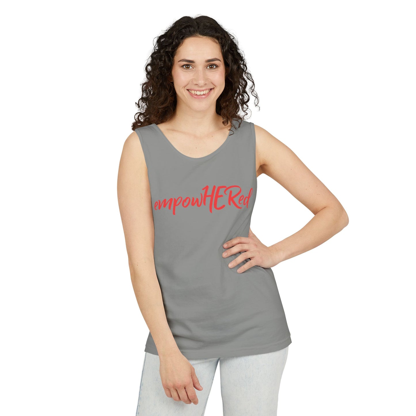 Emily Young Fitness - EmpowHERed Tank Top — Women’s Empowerment Muscle Line Art Tank