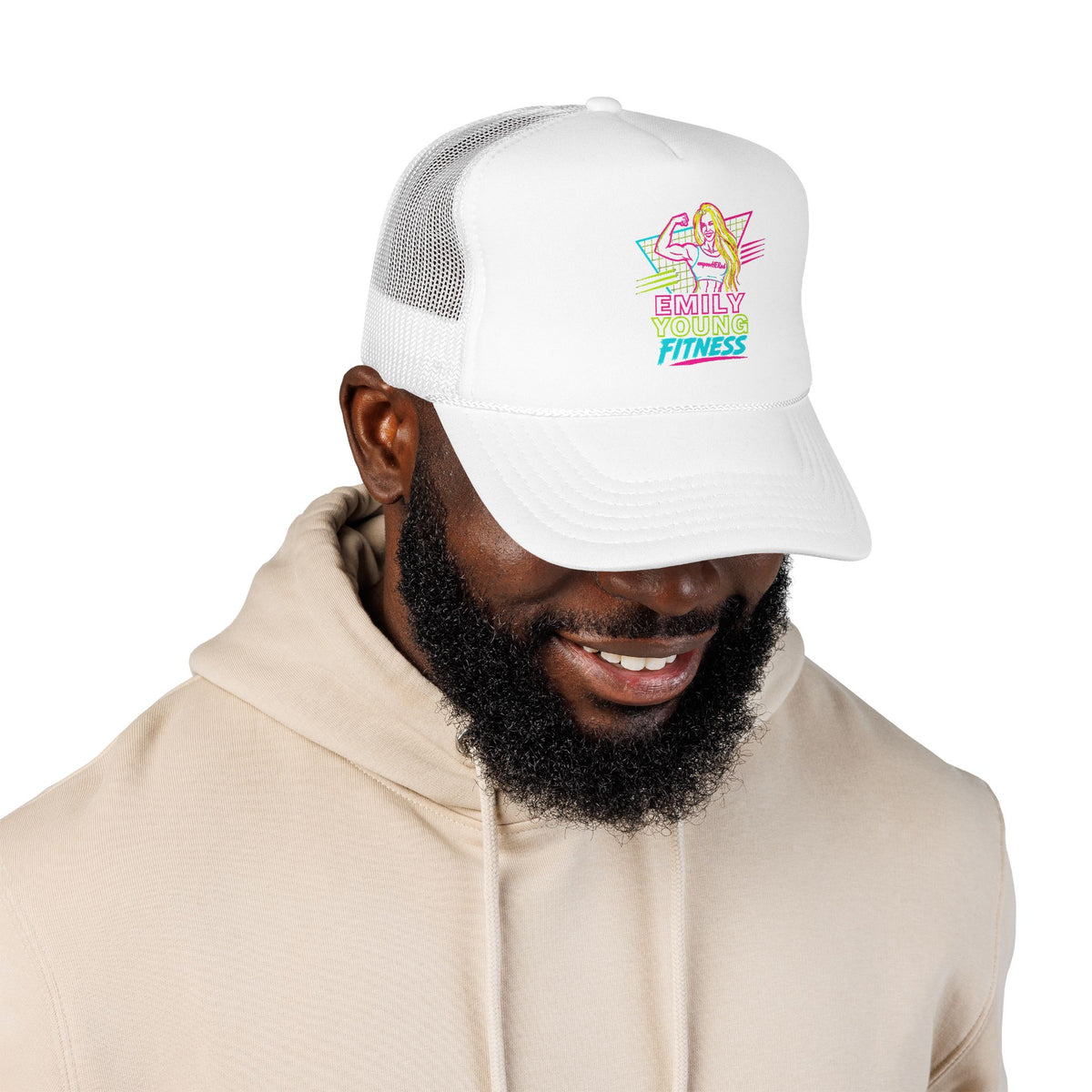 Emily Young Fitness - Retro Neon Fitness Trucker Mesh Hat