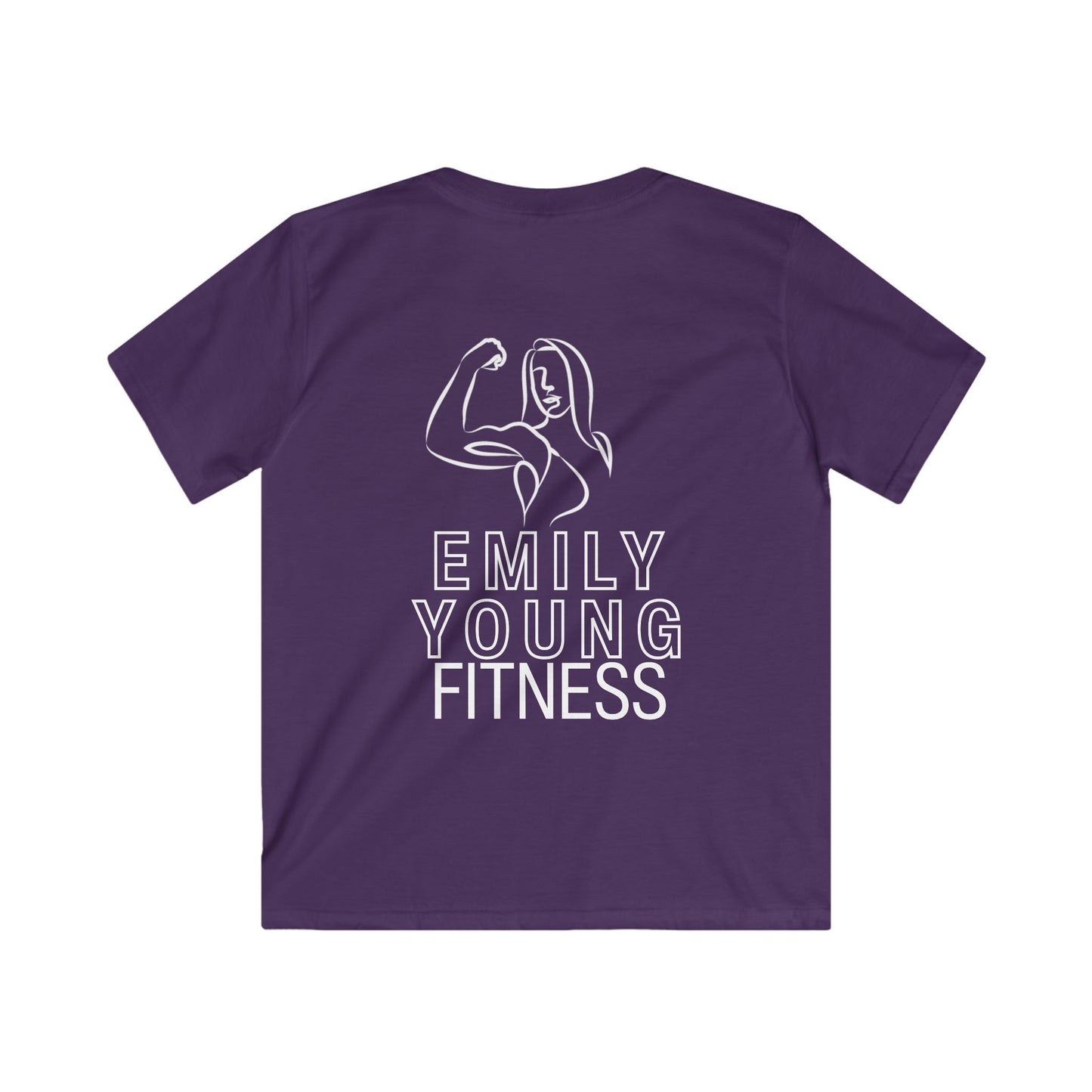 Emily Young Fitness Kids Tee — "PowHerFul" Motivational Youth Fitness Shirt