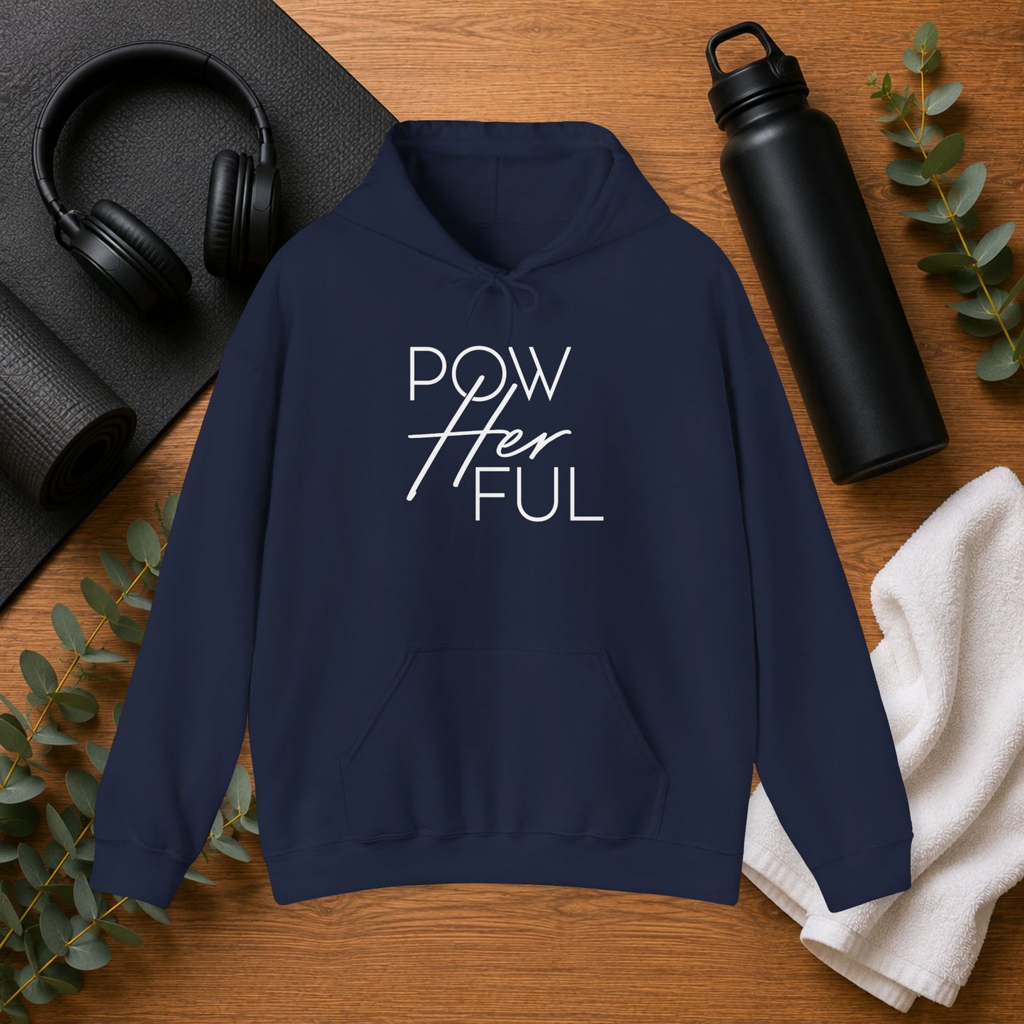 Emily Young Fitness PowHerFul Hoodie — Motivational Trainer Hoodie for Women