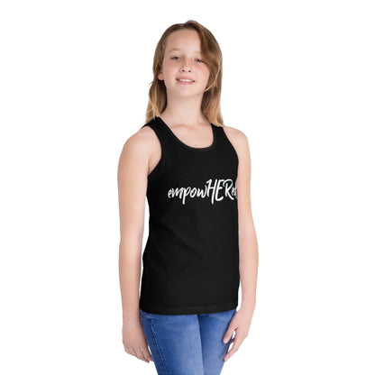 Emily Young Fitness Kid's Tank — "empowHERed" Motivational Girls' Jersey Tank