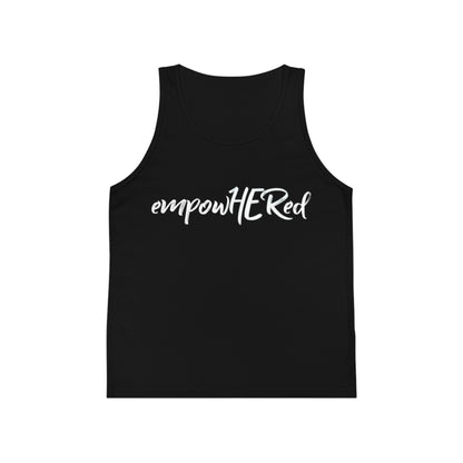 Emily Young Fitness Kid's Tank — "empowHERed" Motivational Girls' Jersey Tank