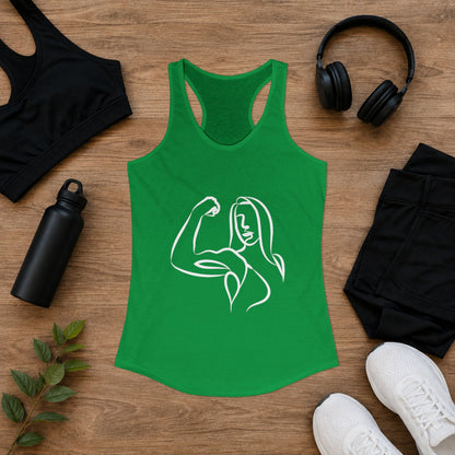 Emily Young Fitness - Line Drawing Women's Ideal Racerback Tank