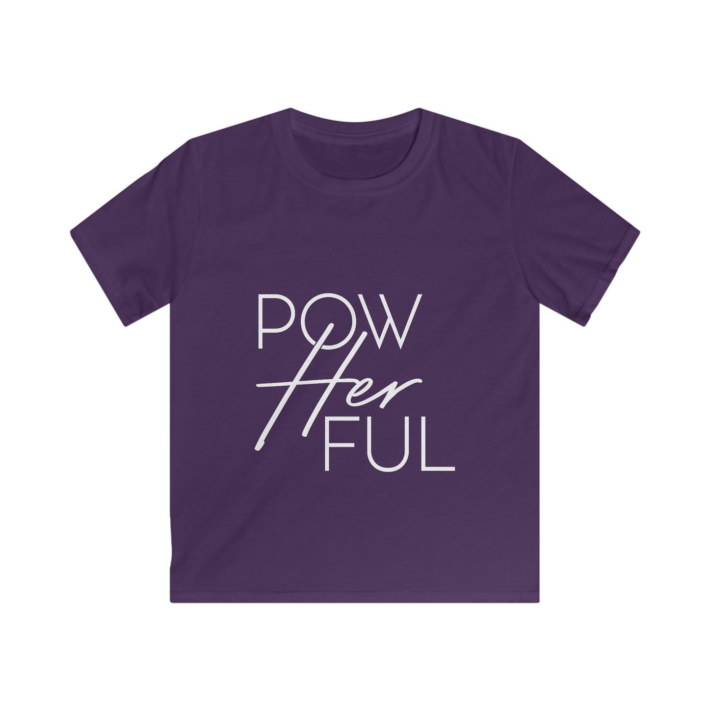 Emily Young Fitness Kids Tee — "PowHerFul" Motivational Youth Fitness Shirt