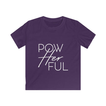 Emily Young Fitness Kids Tee — "PowHerFul" Motivational Youth Fitness Shirt