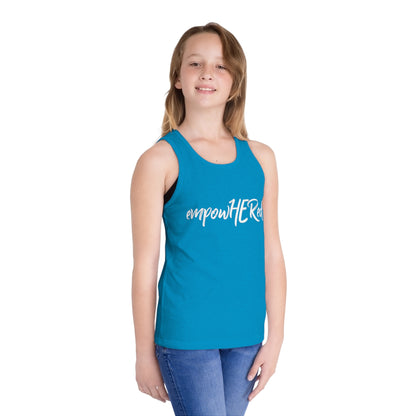 Emily Young Fitness Kid's Tank — "empowHERed" Motivational Girls' Jersey Tank