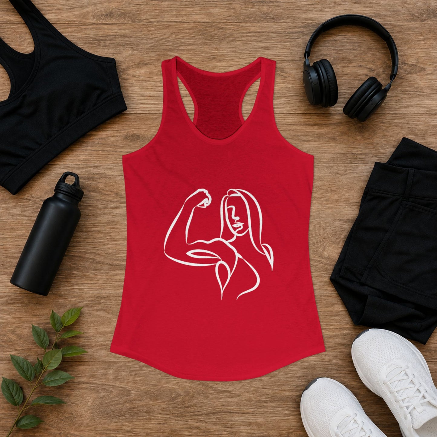 Emily Young Fitness - Line Drawing Women's Ideal Racerback Tank