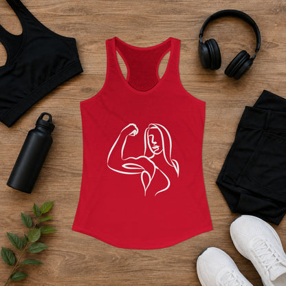 Emily Young Fitness - Line Drawing Women's Ideal Racerback Tank