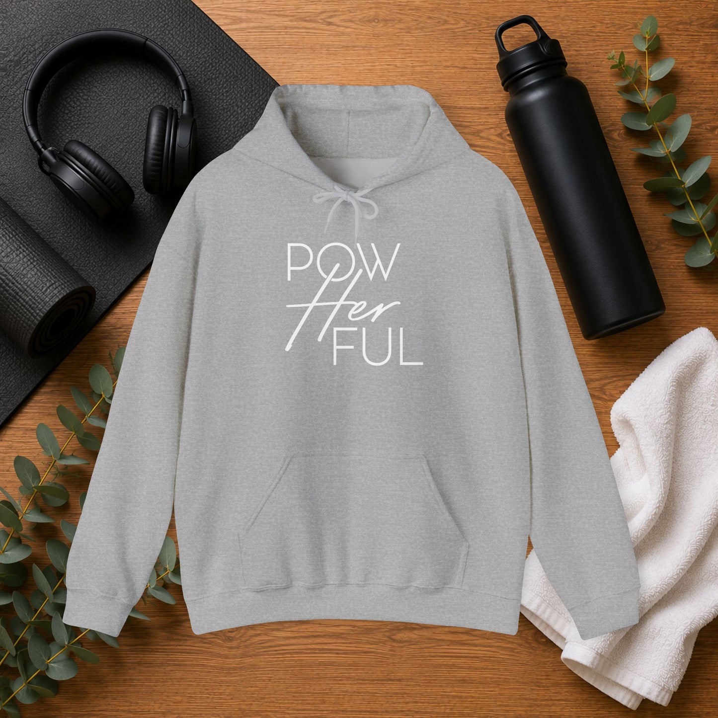 Emily Young Fitness PowHerFul Hoodie — Motivational Trainer Hoodie for Women