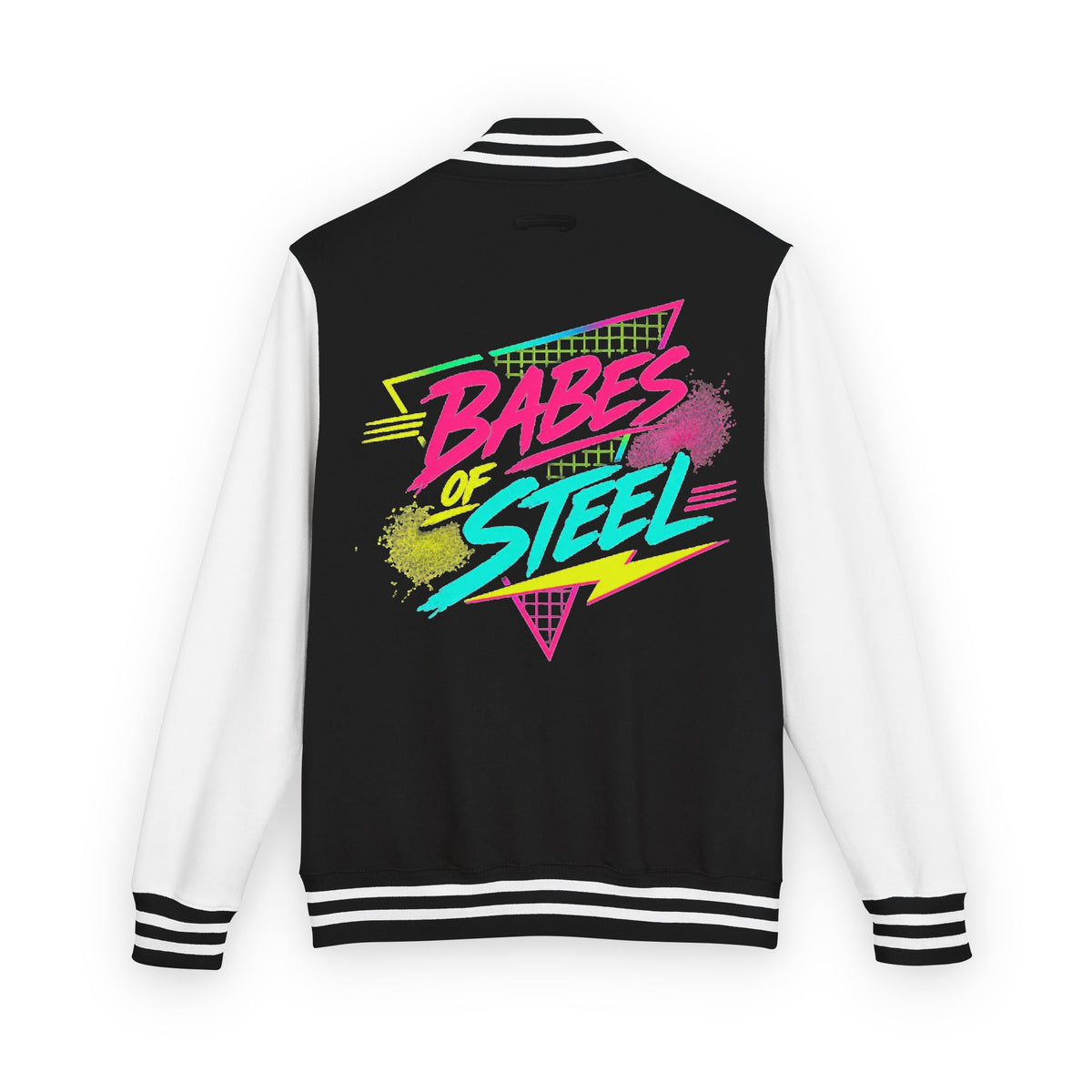 Emily Young Fitness - Letterman Jacket — "Babes of Steel" Retro Neon Varsity Jacket