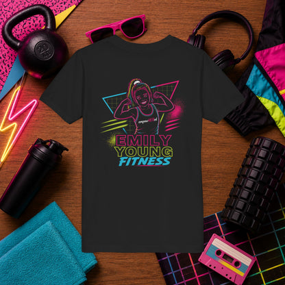 Emily Young Fitness - Youth Tee — 'Girls of Steel' Neon Fitness Shirt