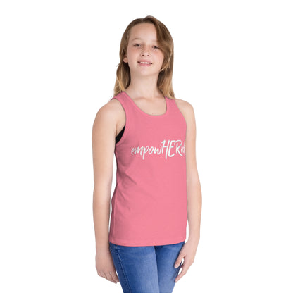 Emily Young Fitness Kid's Tank — "empowHERed" Motivational Girls' Jersey Tank