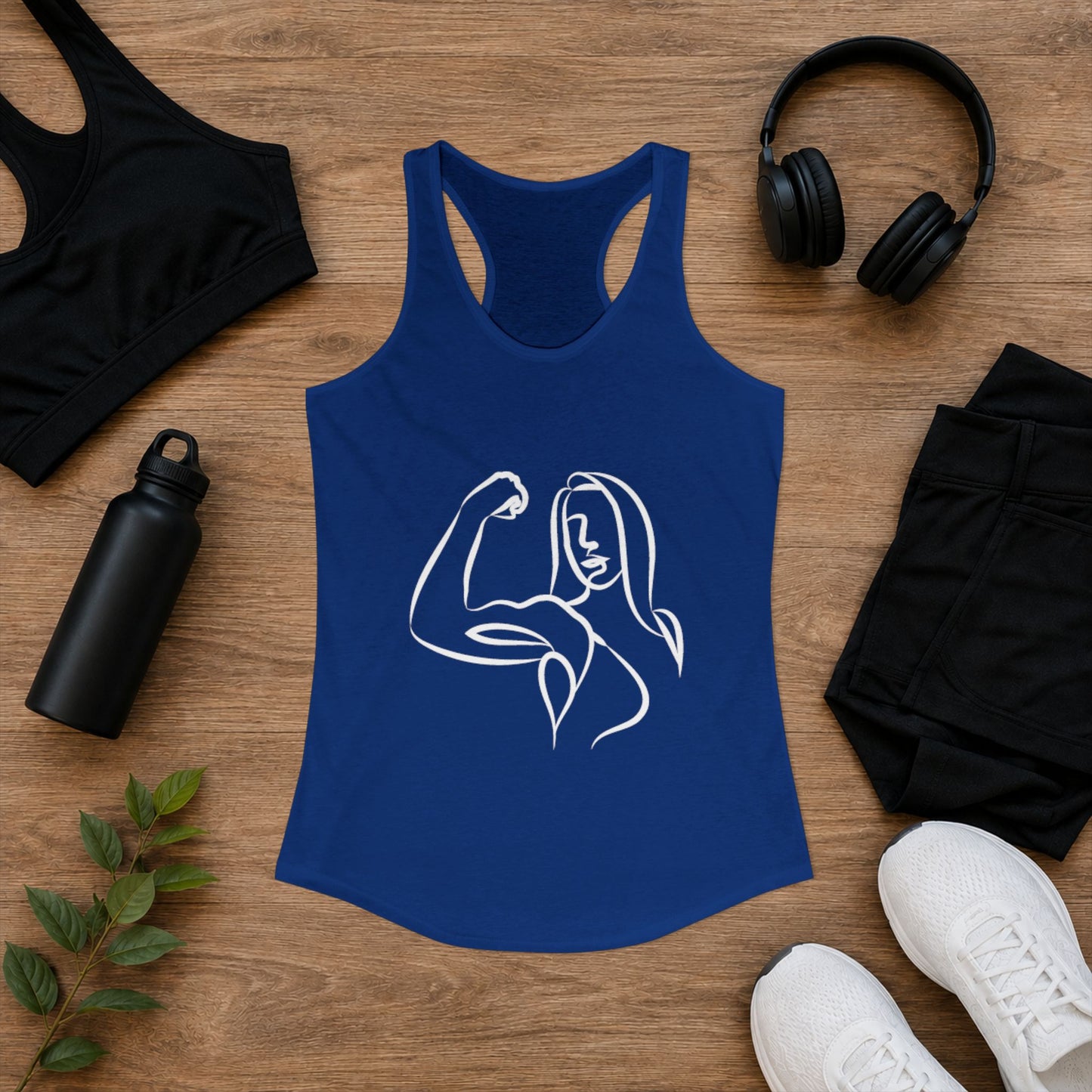 Emily Young Fitness - Line Drawing Women's Ideal Racerback Tank