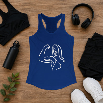 Emily Young Fitness - Line Drawing Women's Ideal Racerback Tank