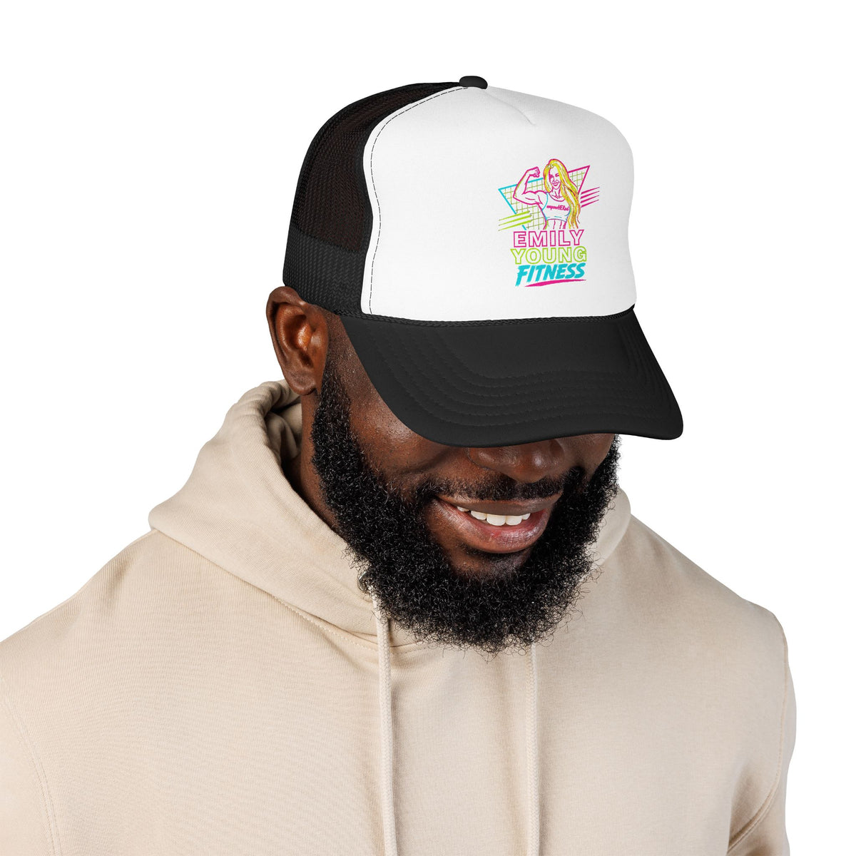 Emily Young Fitness - Retro Neon Fitness Trucker Mesh Hat