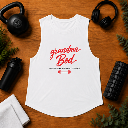 Emily Young Fitness - Grandma Bod Muscle Tank — "Built on Love. Strength. Experience." Women’s Fitness Tank