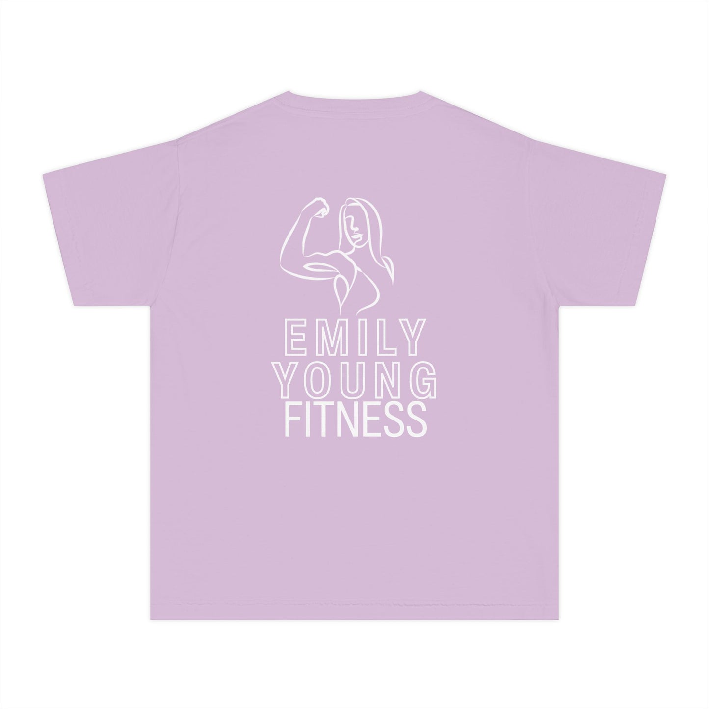 Emily Young Fitness Youth Tee — "LIKE A GIRL" Graphic Workout Shirt