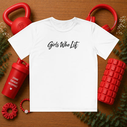 Emily Young Fitness - Girls Who Lift Youth Tee