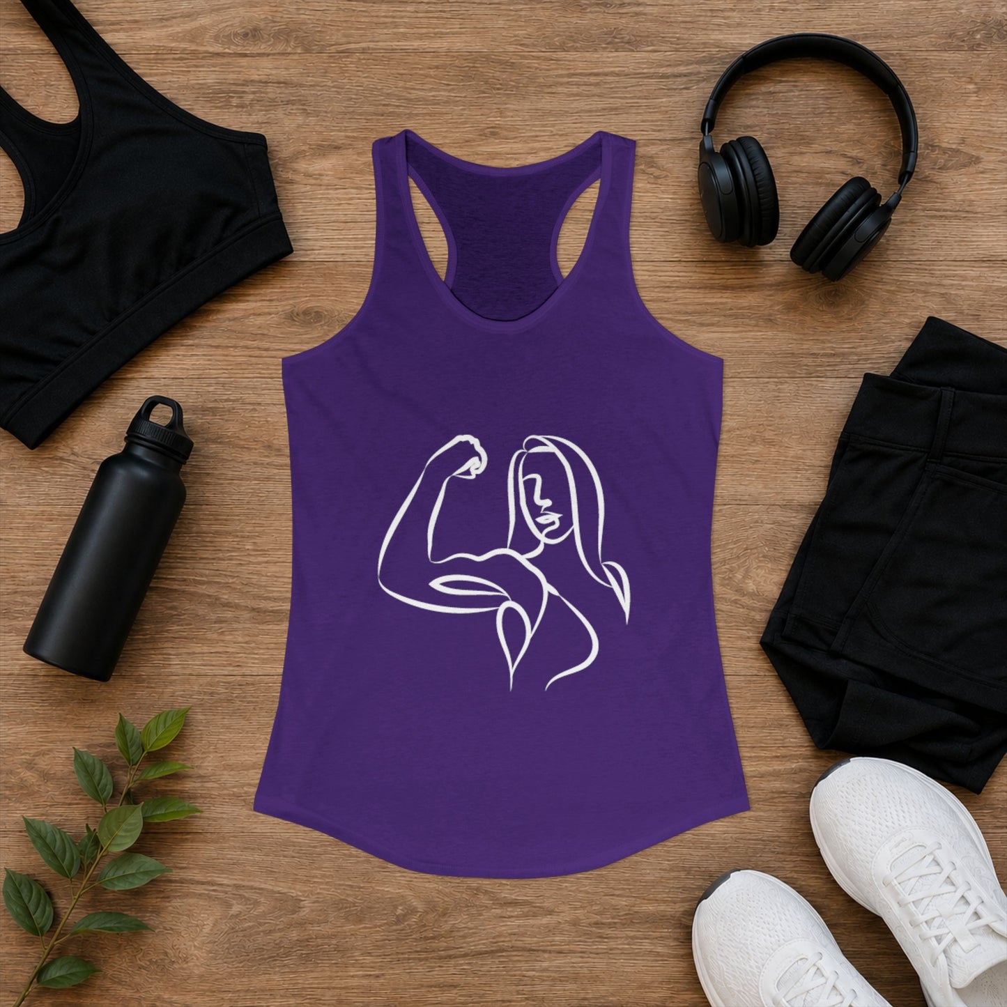 Emily Young Fitness - Line Drawing Women's Ideal Racerback Tank