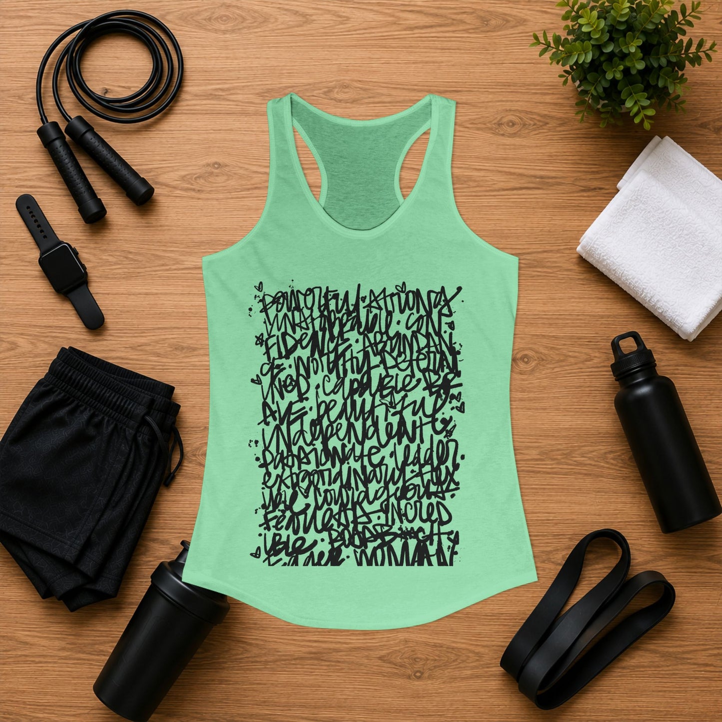 Emily Young Fitness - Racerback Graffiti Inspo Tank Top